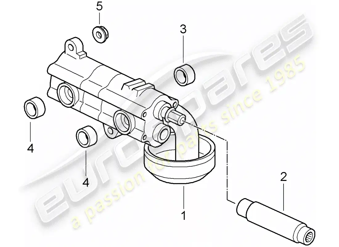 porsche 2008 (997-1 gt3) bomba de aceite diagrama de piezas