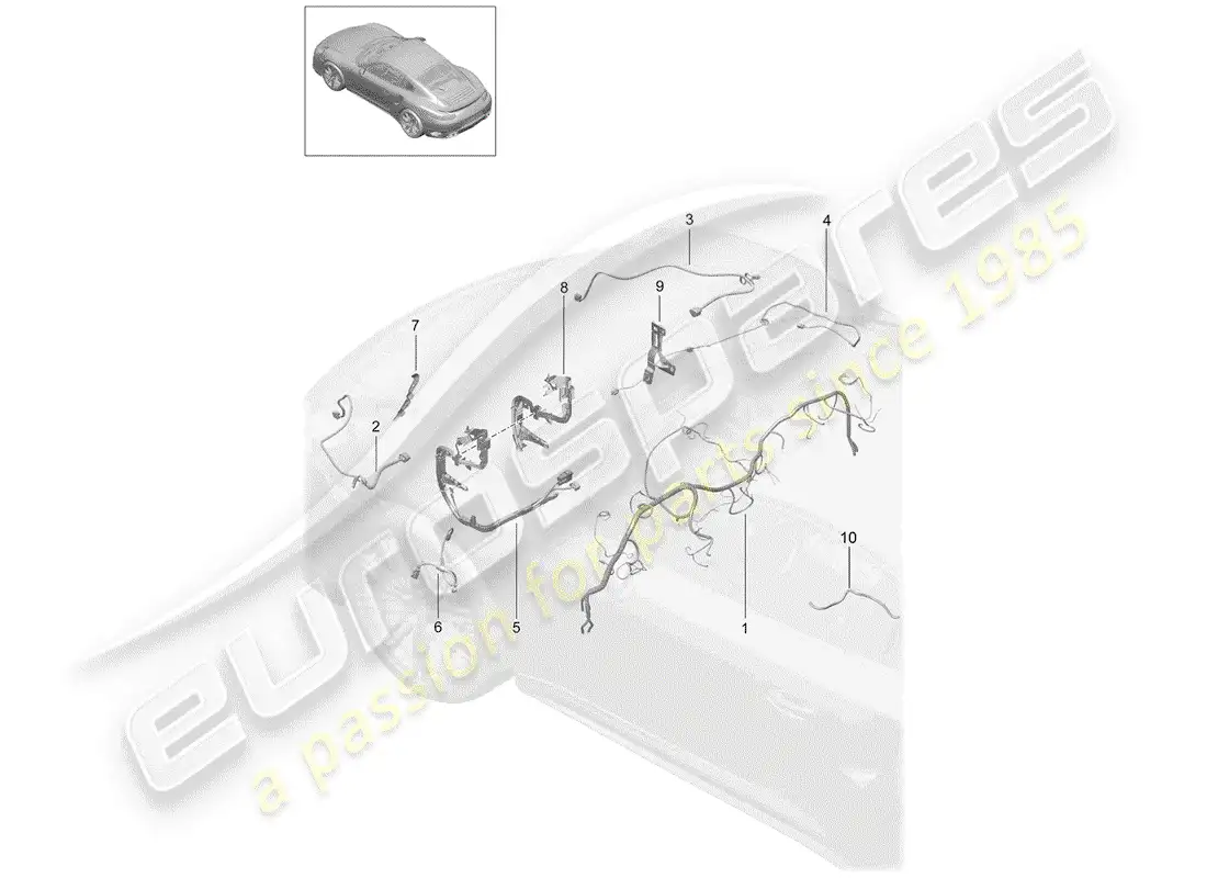 porsche 2014 (991-1 turbo) aprovechar diagrama de piezas