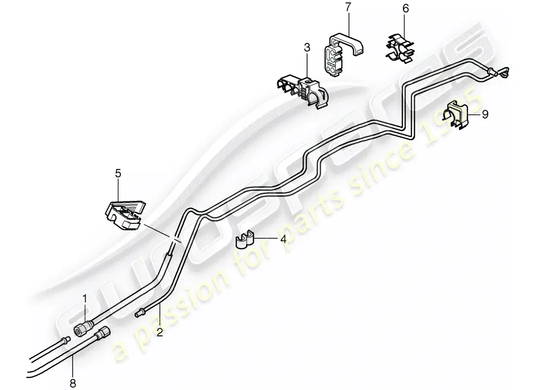 porsche 2008 (997-1 gt3) fuel system diagrama de piezas