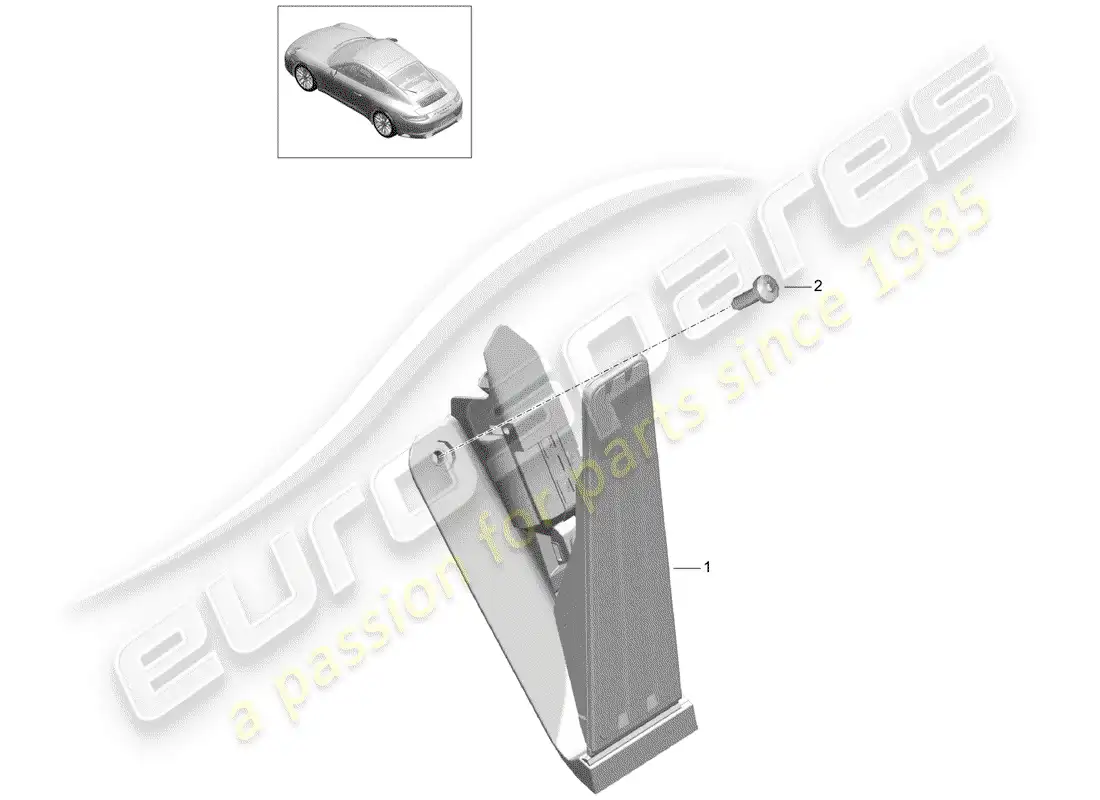 porsche 2020 (991-2) brake and acc. pedal assembly diagrama de piezas