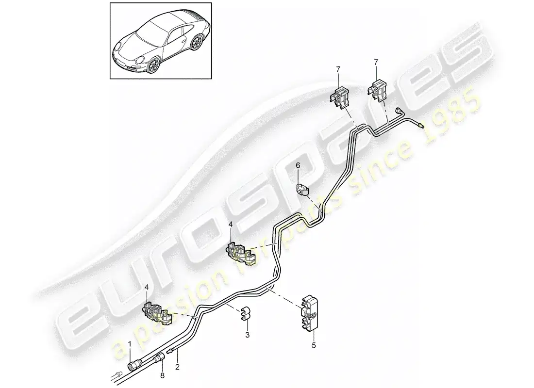 porsche 2012 (997-2) fuel system diagrama de piezas