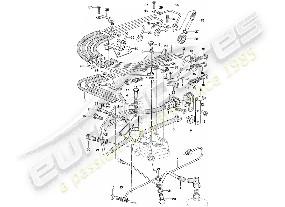 porsche 1981 (924) k-jetronic - 2 diagrama de piezas