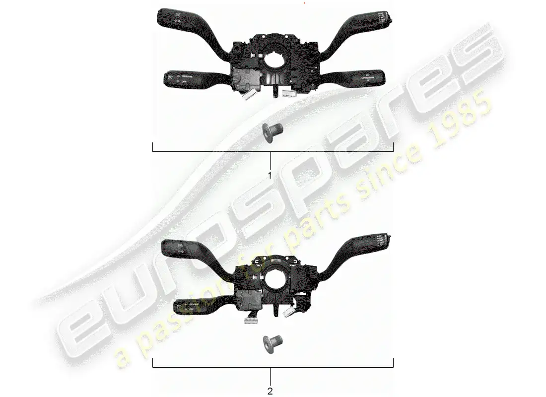 porsche 2013 (tequipment 98x/99x) sistema de control de crucero diagrama de piezas