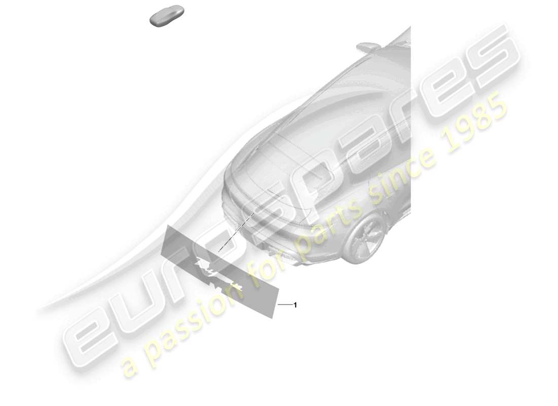 porsche 2022 (taycan 9j1-1) ayuda de montaje para letras diagrama de piezas