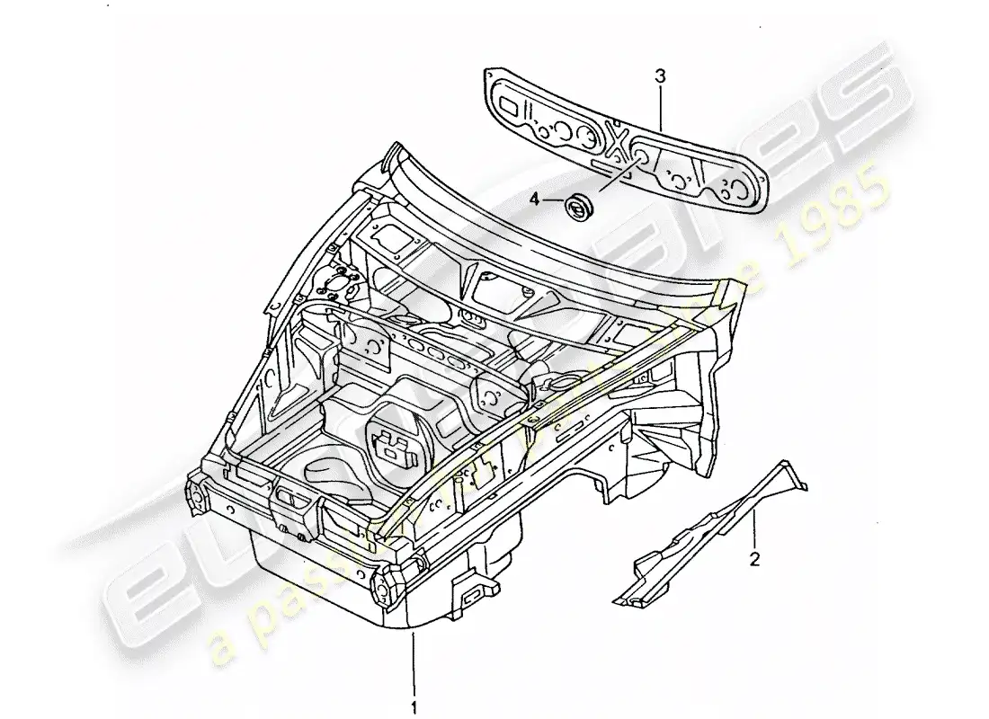 porsche 2004 (996) interfaz diagrama de piezas