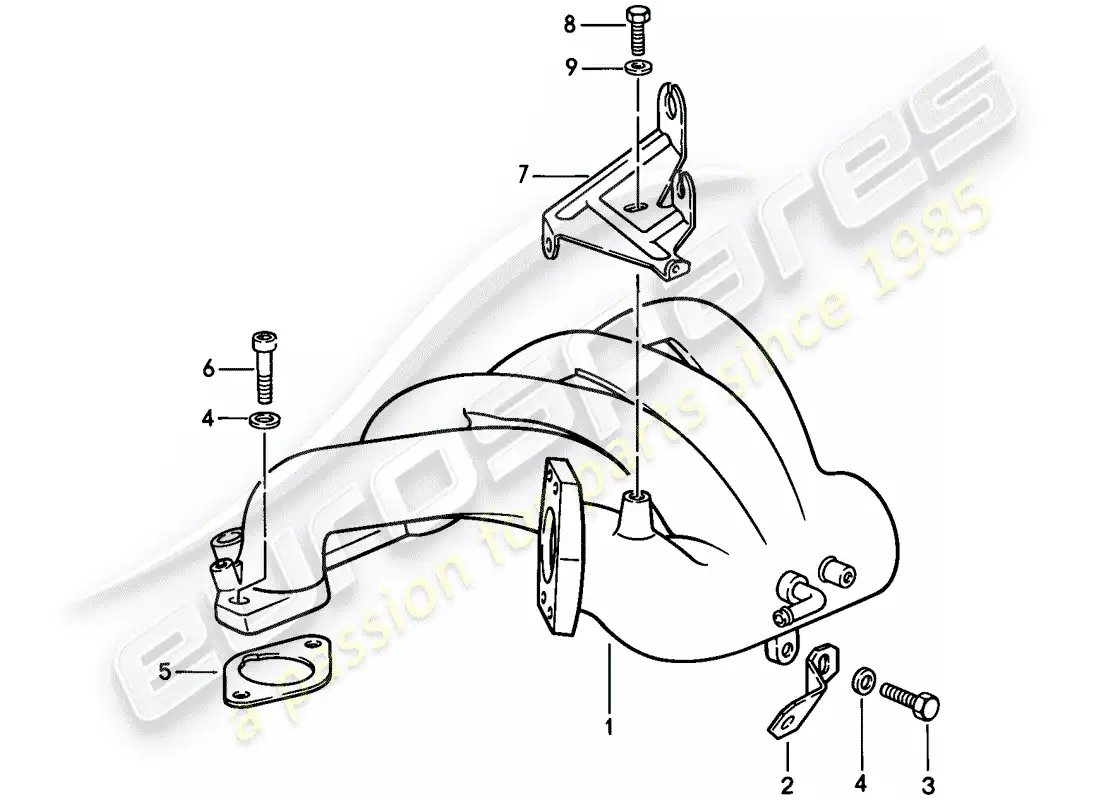 porsche 1983 (944) l-jetronic - 3 diagrama de piezas
