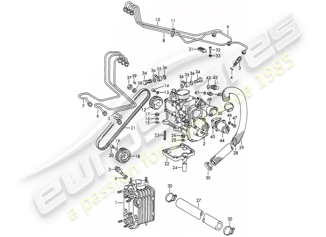 porsche 1969 (911/912) sistema de inyección - culata - y - bomba de inyección - d - mj 1969>> diagrama de piezas