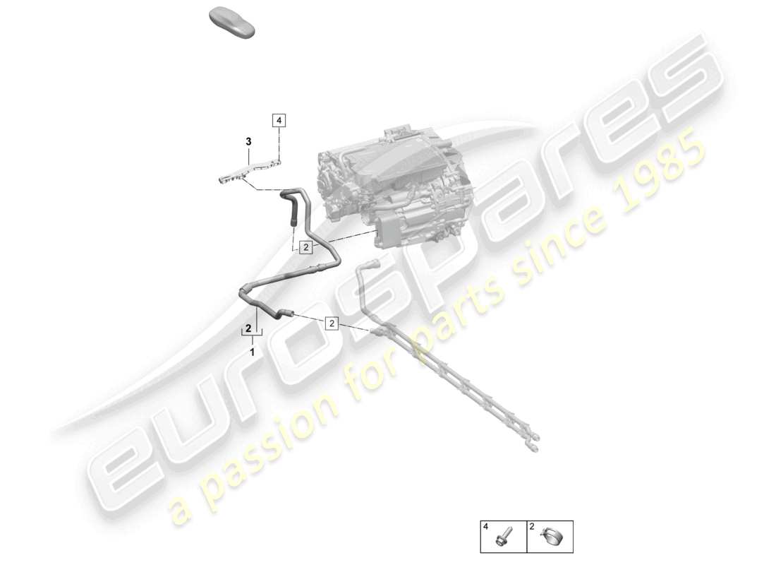 porsche 2026 (macan-e) diagrama de piezas del sistema de refrigeración del refrigerante