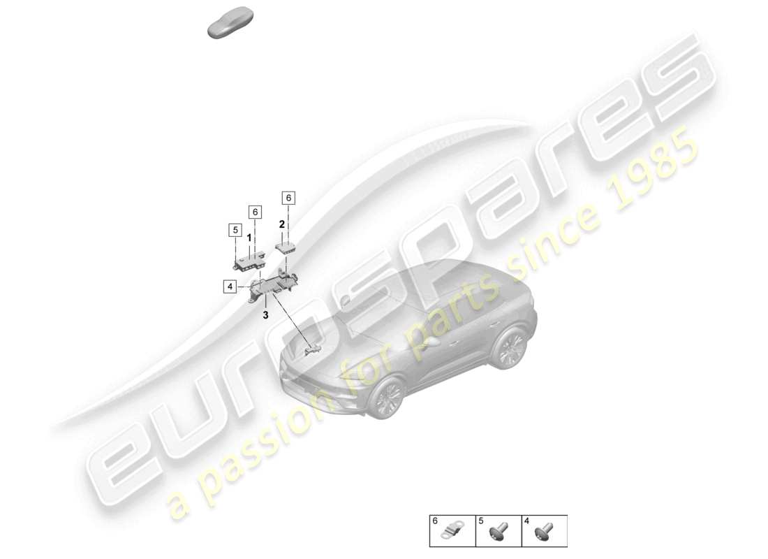 porsche 2025 (macan-e) caja de fusibles fusible plano compartimento del motor derecho diagrama de piezas
