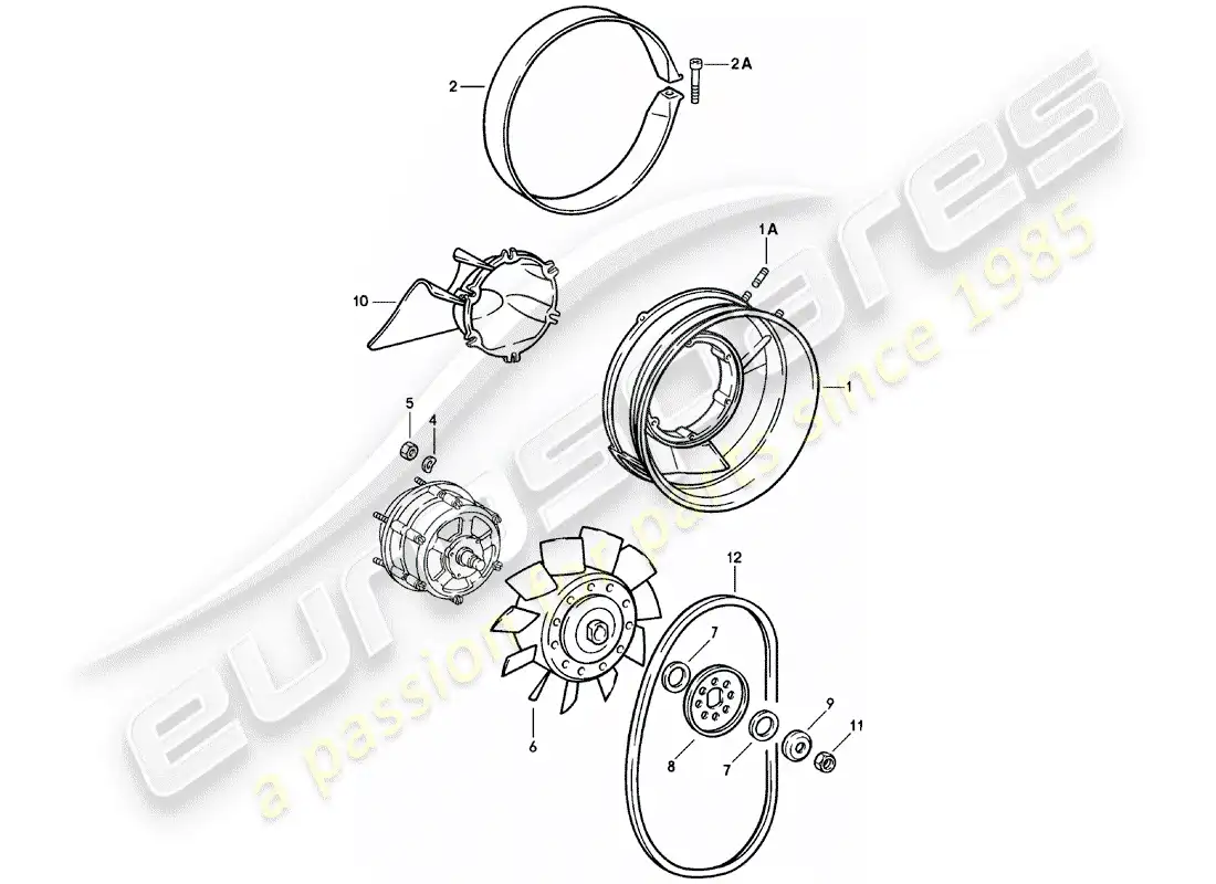 porsche 1980 (911) aire acondicionado diagrama de piezas