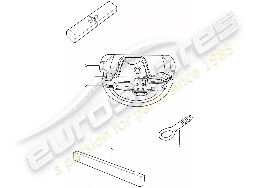 porsche 2006 (987 boxster) herramienta diagrama de piezas