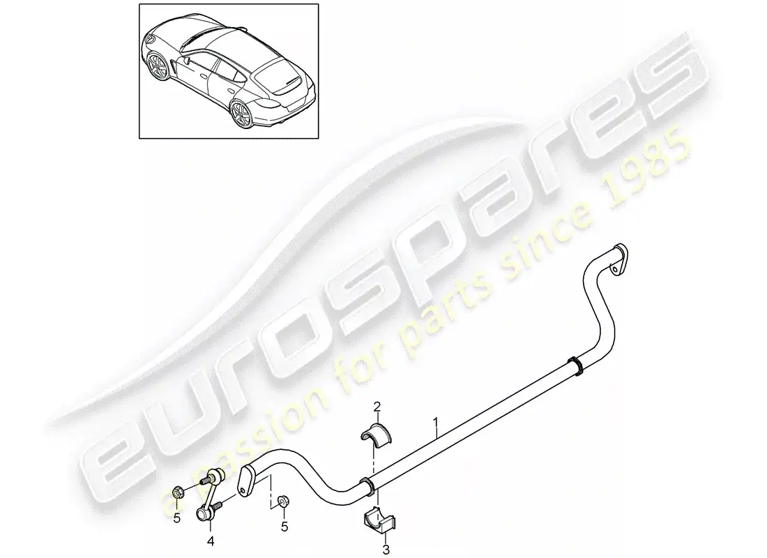 porsche 2011 (panamera 970) estabilizador diagrama de piezas