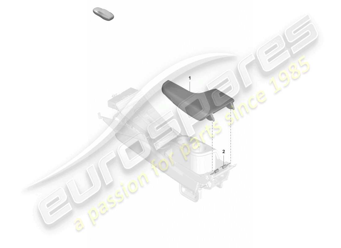 porsche 2022 (panamera 971-2) diagrama de piezas del reposabrazos de la consola central