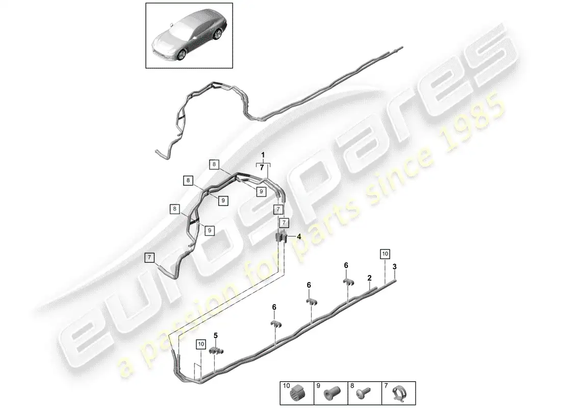 porsche 2020 (panamera 971-1) coolant pipe diagrama de piezas