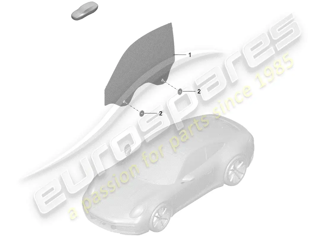 porsche 2020 (992-1) puerta ventana diagrama de piezas