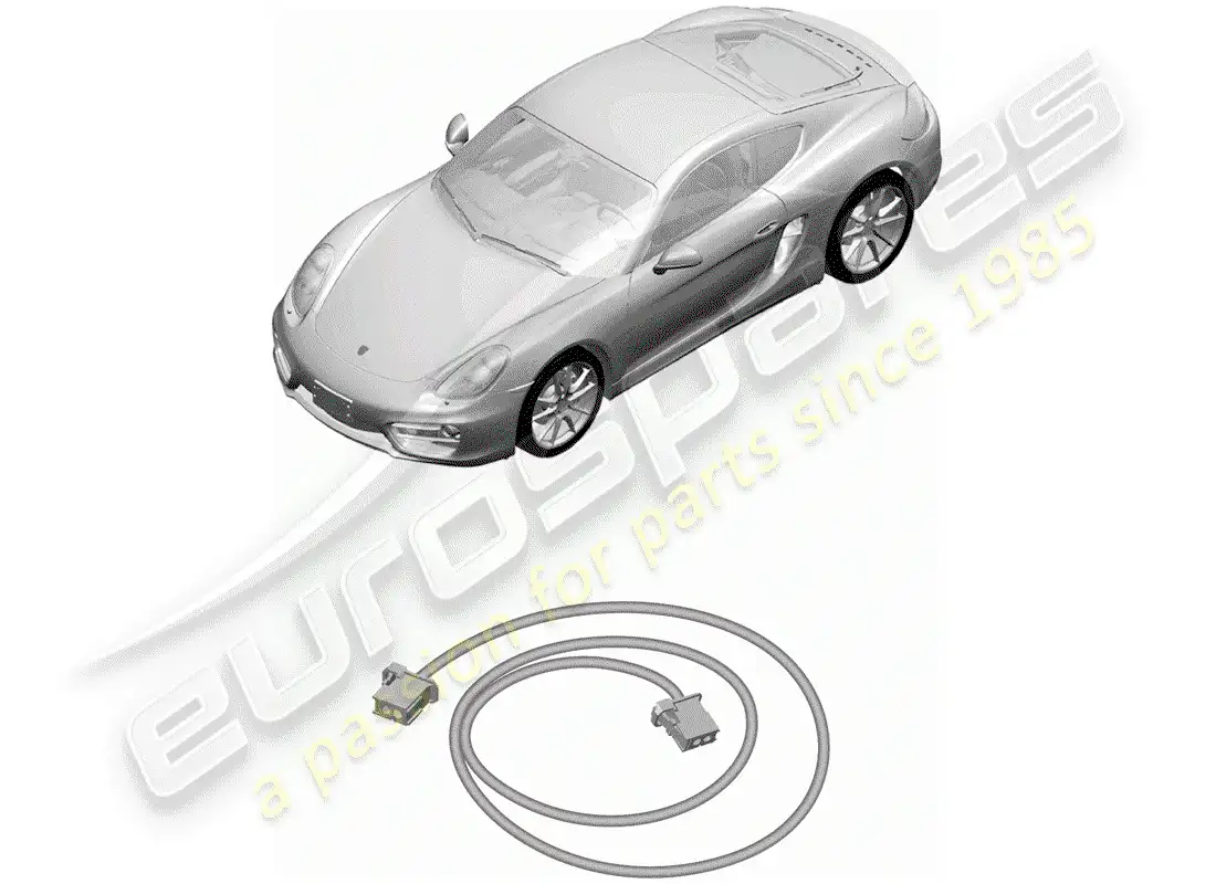 porsche 2014 (981 cayman) fibra óptica ligera diagrama de piezas