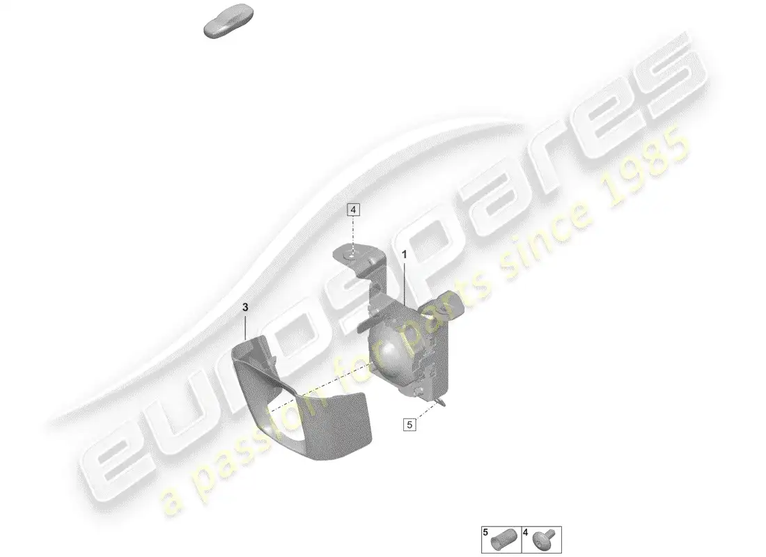 porsche 2019 (992-1) sistema de asistencia al conductor diagrama de piezas