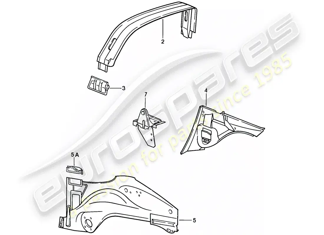 porsche 1987 (911) paneles interiores diagrama de piezas