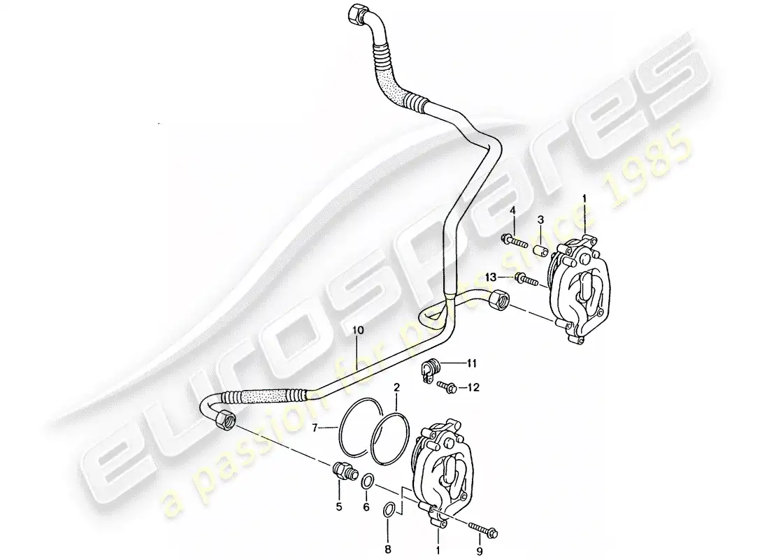 porsche 2002 (996 gt3) suministro de aceite - línea de retorno diagrama de piezas