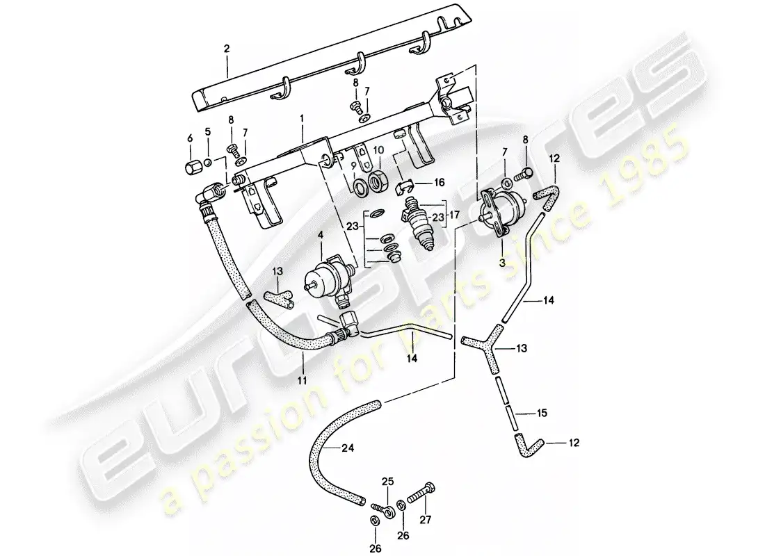 porsche 1988 (944) l-jetronic - 2 diagrama de piezas