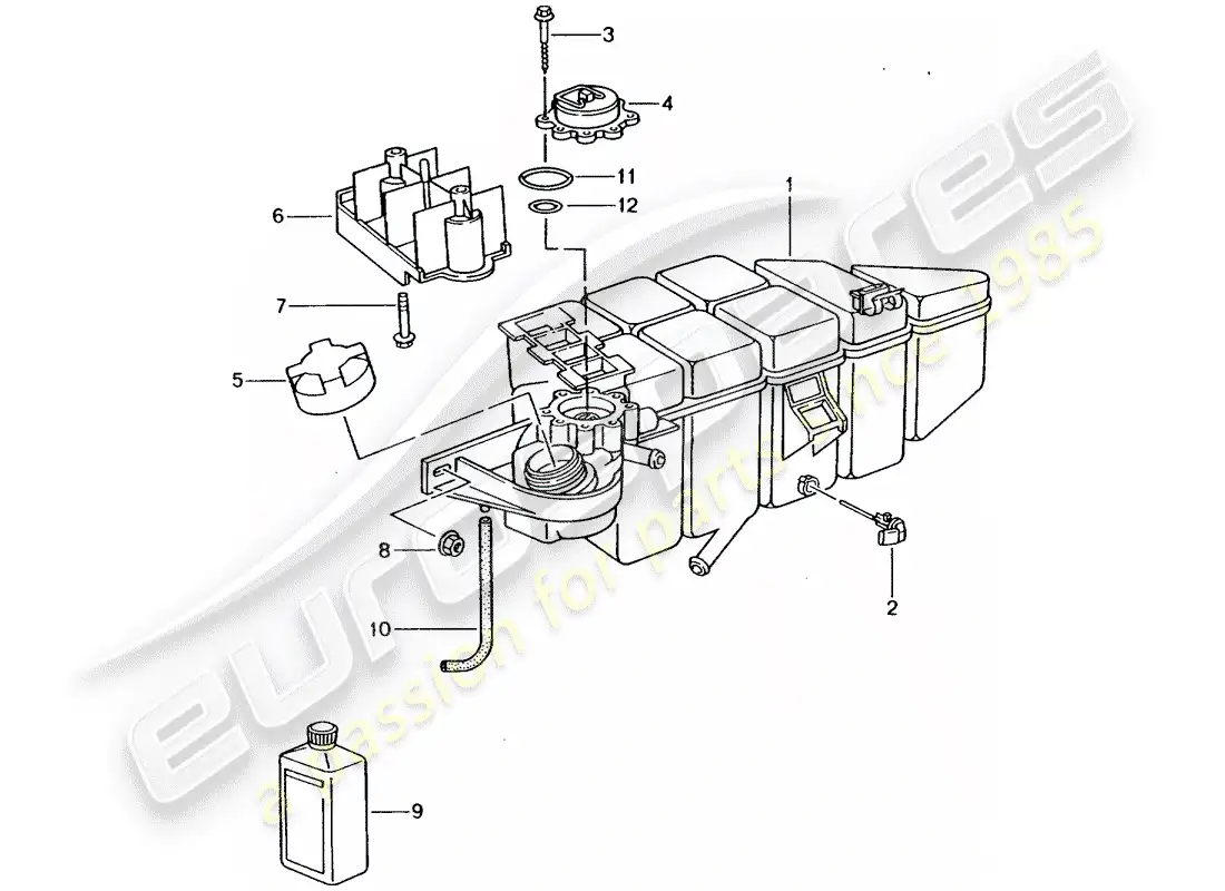 porsche 2002 (996 gt3) water cooling diagrama de piezas