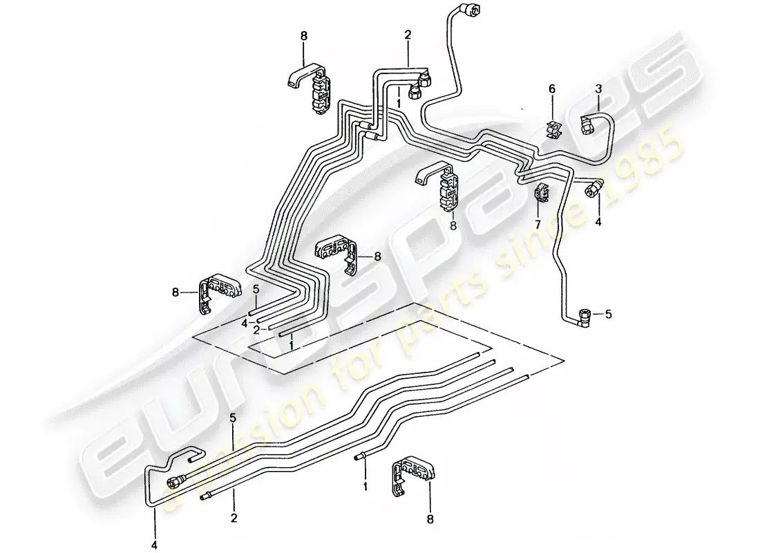 porsche 2002 (996 gt3) fuel system diagrama de piezas