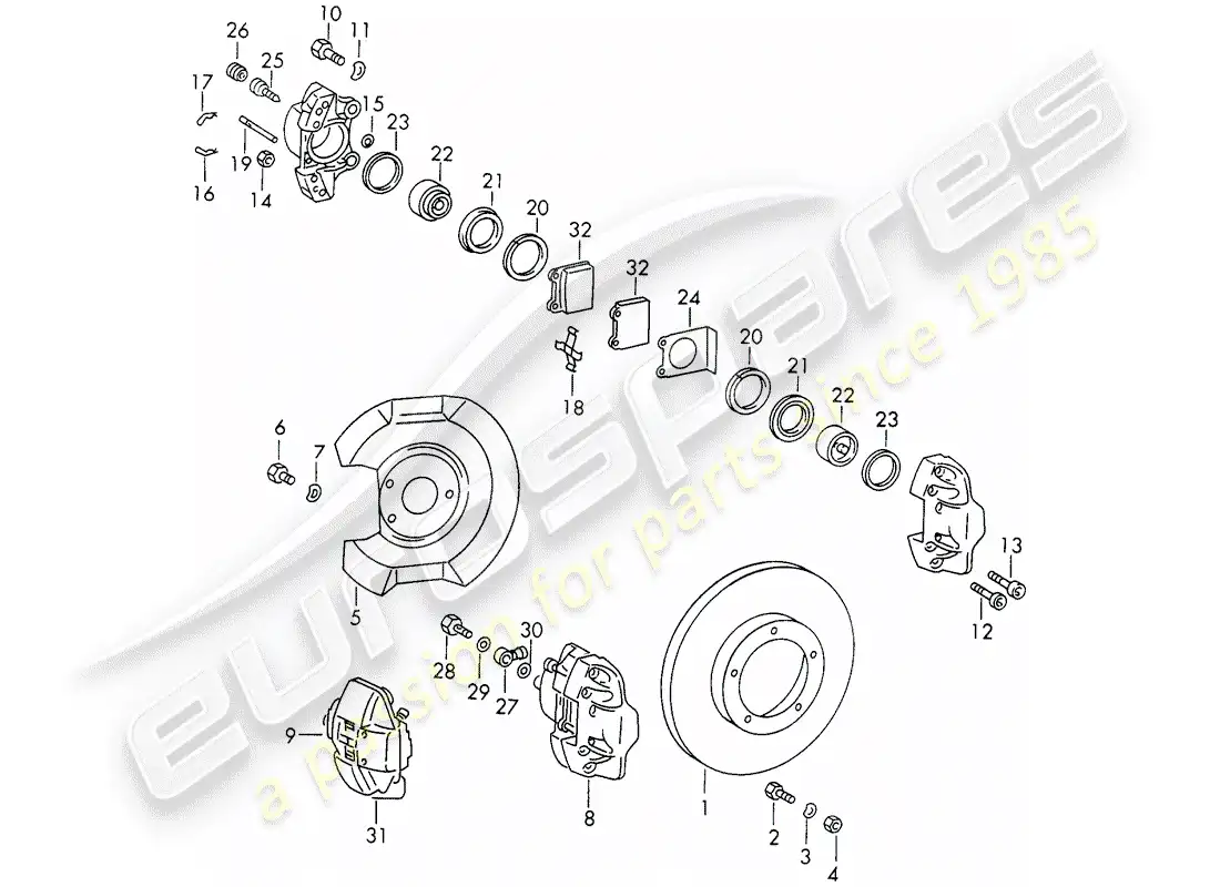 porsche 1969 (911/912) frenos de disco - d - mj 1969>> - mj 1969 diagrama de piezas