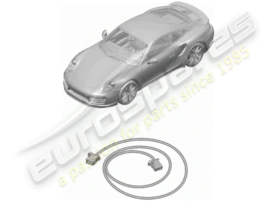 porsche 2014 (991-1 turbo) fibra óptica ligera diagrama de piezas