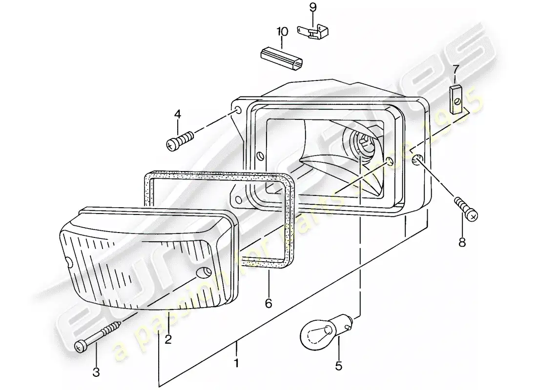 porsche 1986 (944) señal de giro diagrama de piezas