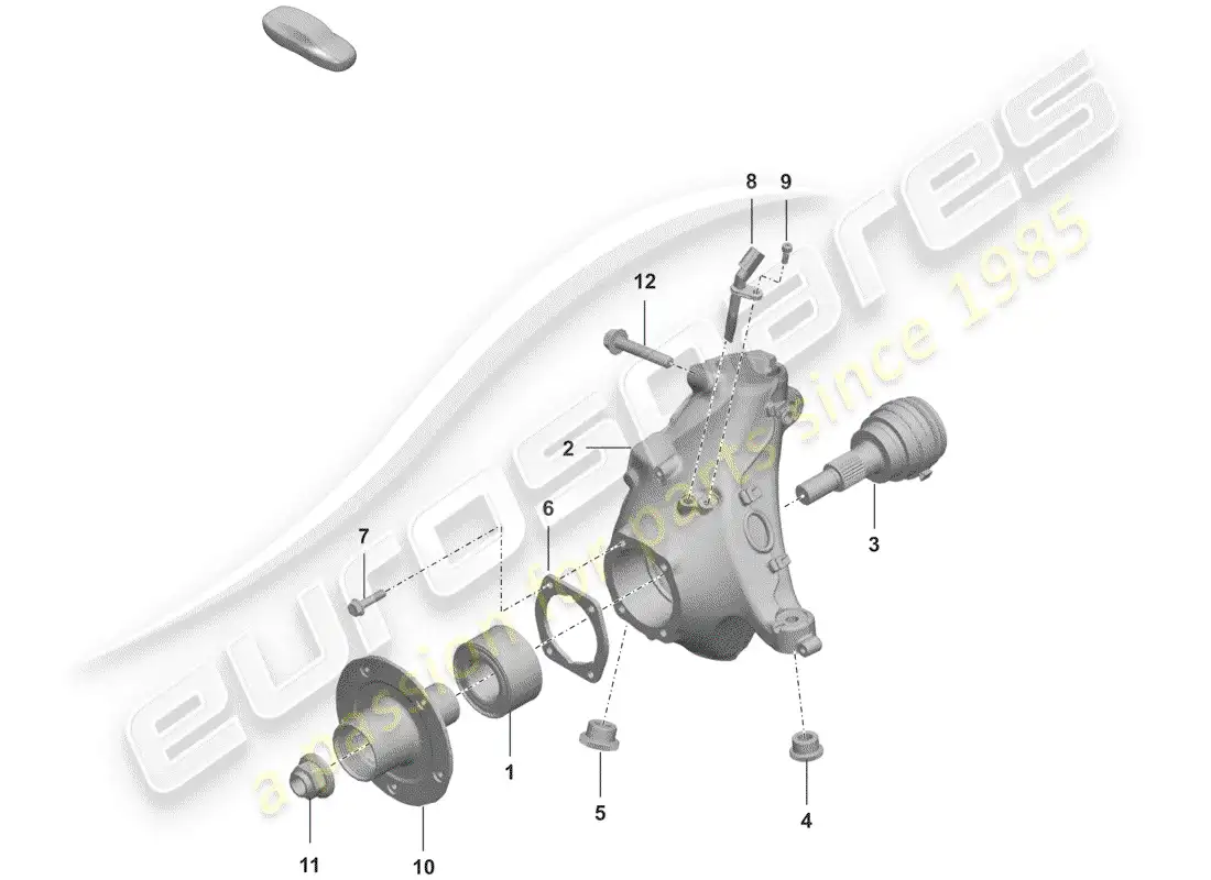 porsche 2020 (992-1) portador de ruedas diagrama de piezas
