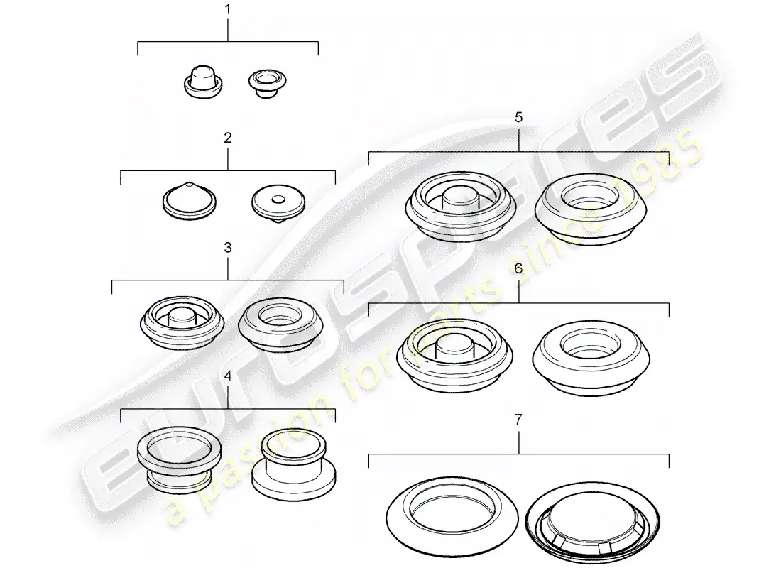 porsche 2009 (987 boxster) enchufar diagrama de piezas