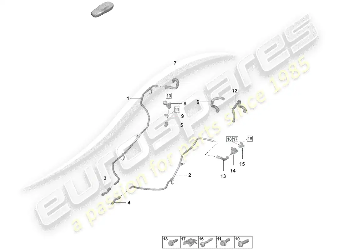 porsche 2020 (992-1) water cooling diagrama de piezas