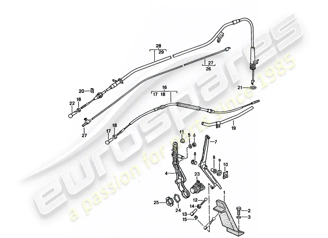 porsche 1993 (928) throttle control diagrama de piezas
