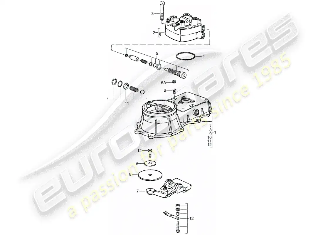 porsche 1977 (924) k-jetronic - unidad de control de mezcla diagrama de piezas