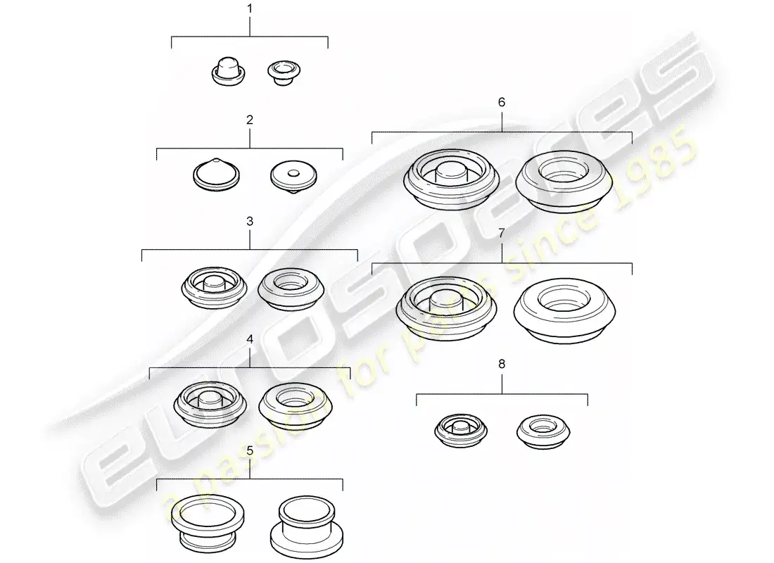 porsche 2008 (987 boxster) enchufar diagrama de piezas
