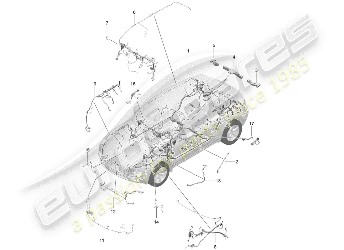 porsche 2017 (macan) aprovechar diagrama de piezas