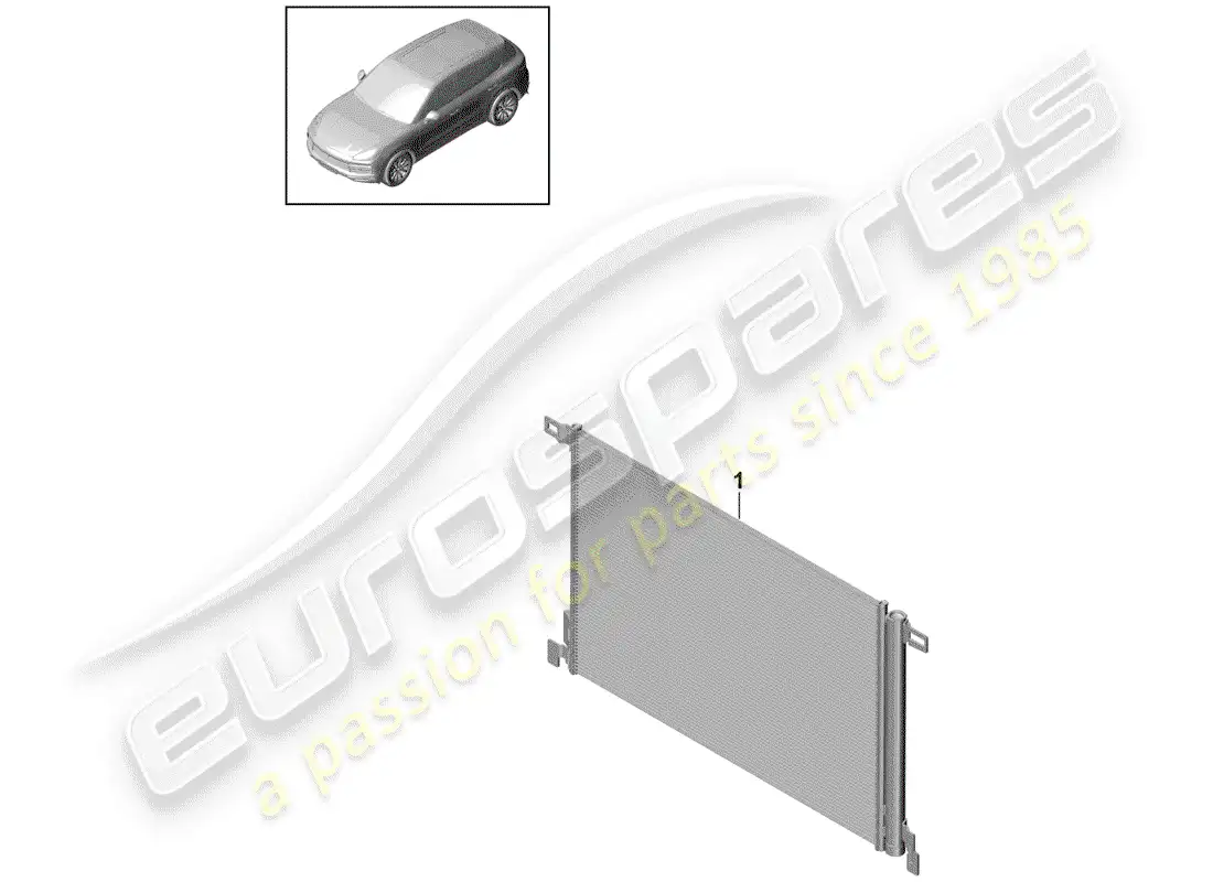 porsche 2020 (cayenne e3 9ya/9yb) condensador diagrama de piezas