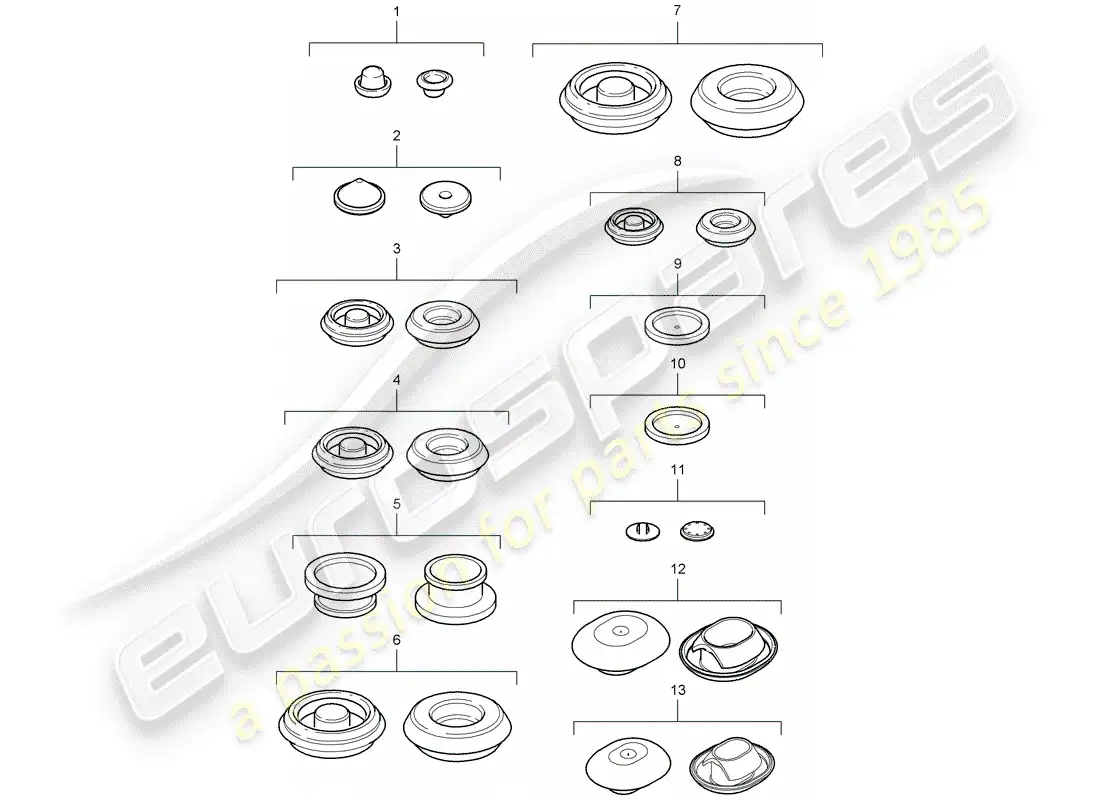 porsche 2006 (987 cayman) enchufar diagrama de piezas