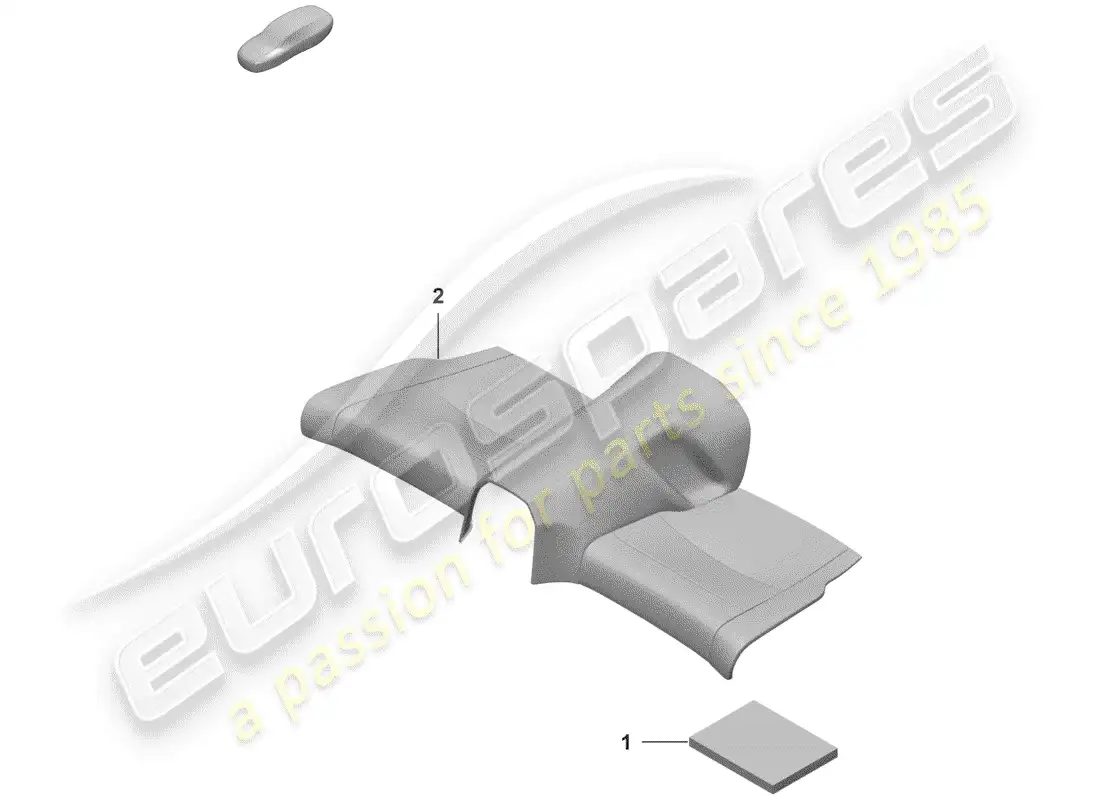 porsche 2019 (992-1) parte de espuma diagrama de piezas