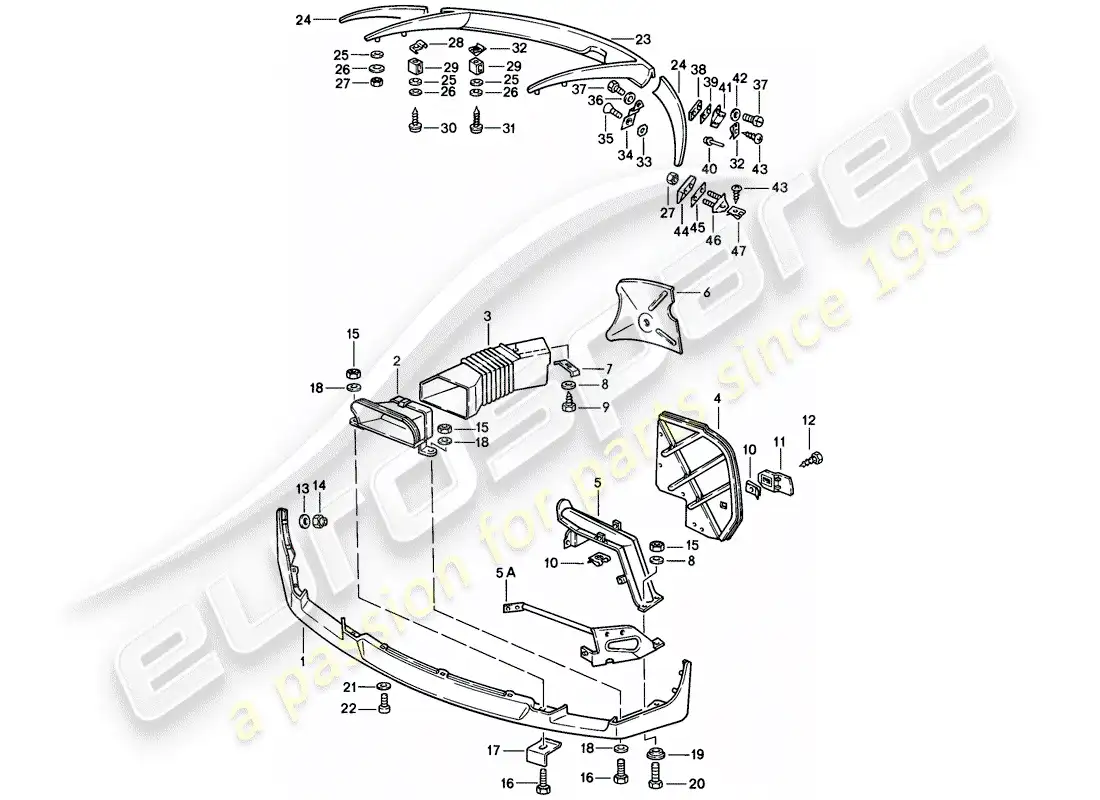 porsche 1985 (928) revelación diagrama de piezas