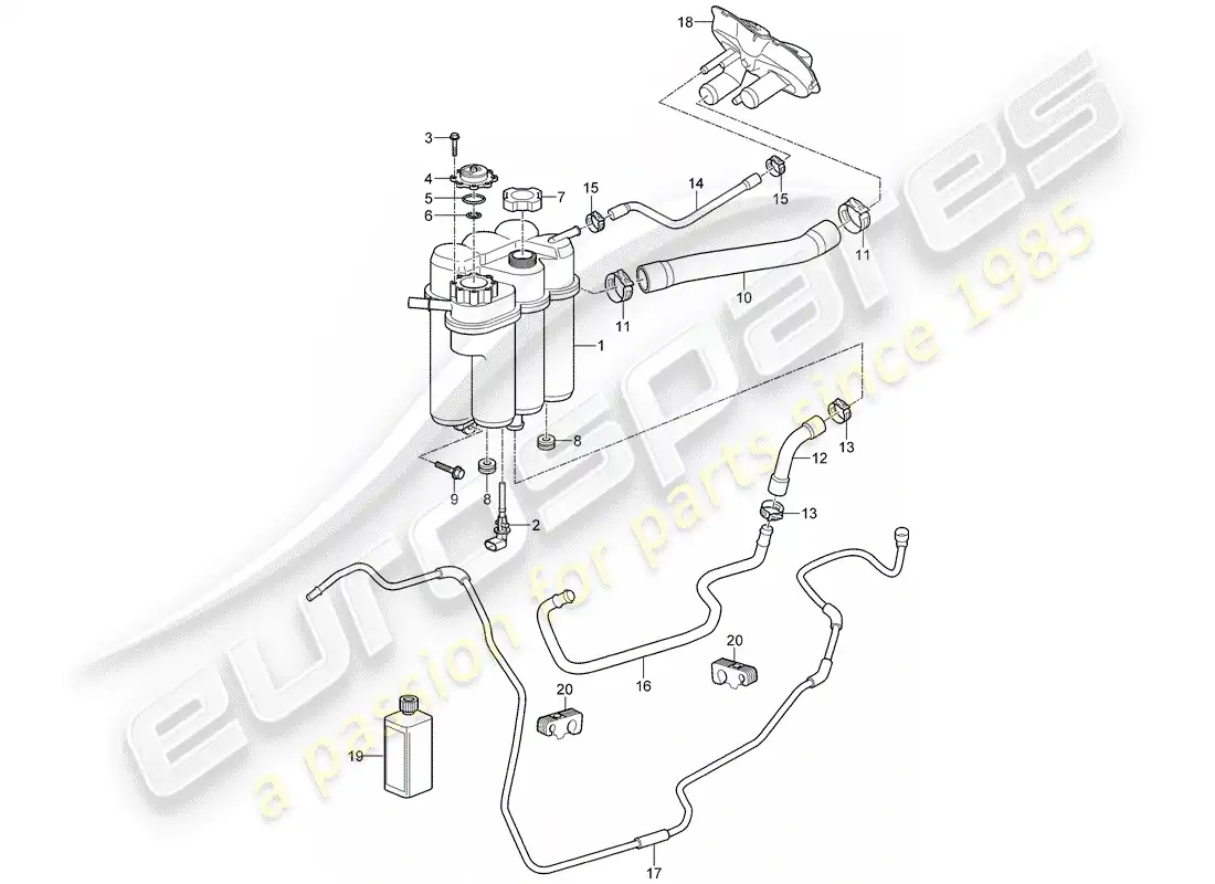 porsche 2008 (987 cayman) water cooling 4 diagrama de piezas