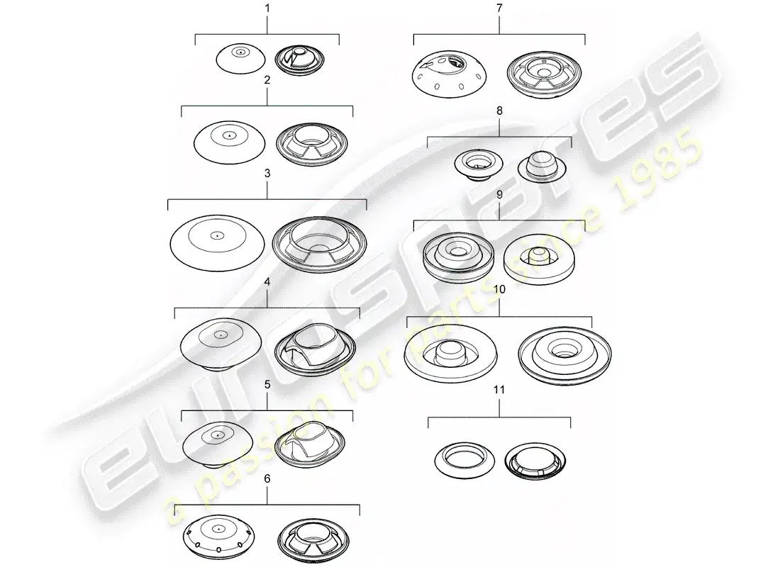 porsche 2006 (cayenne e1 9pa) enchufar diagrama de piezas