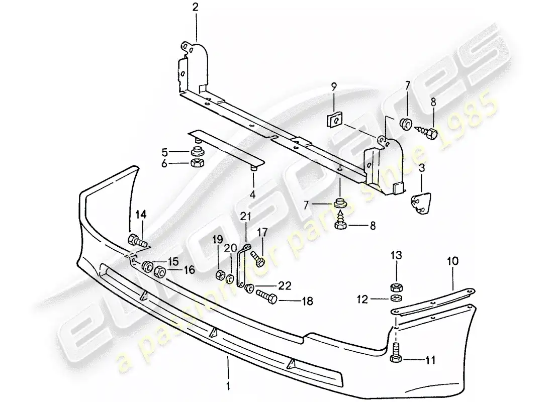 porsche 1990 (944) spoiler delantero - d >> - mj 1989 diagrama de piezas