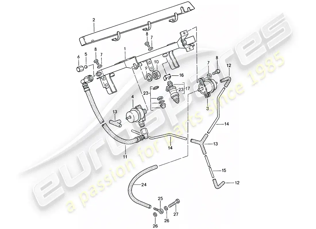 porsche 1990 (944) l-jetronic - 2 diagrama de piezas