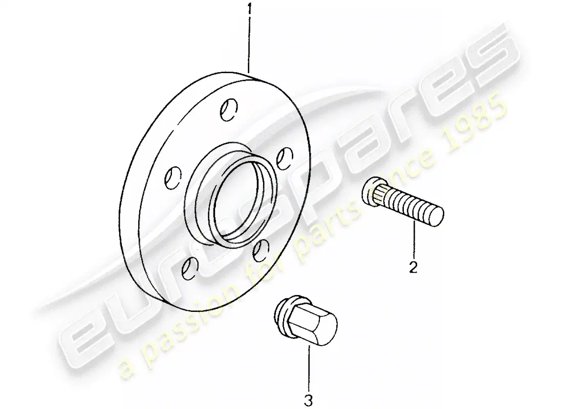 porsche 2011 (tequipment) ampliación de vía diagrama de piezas