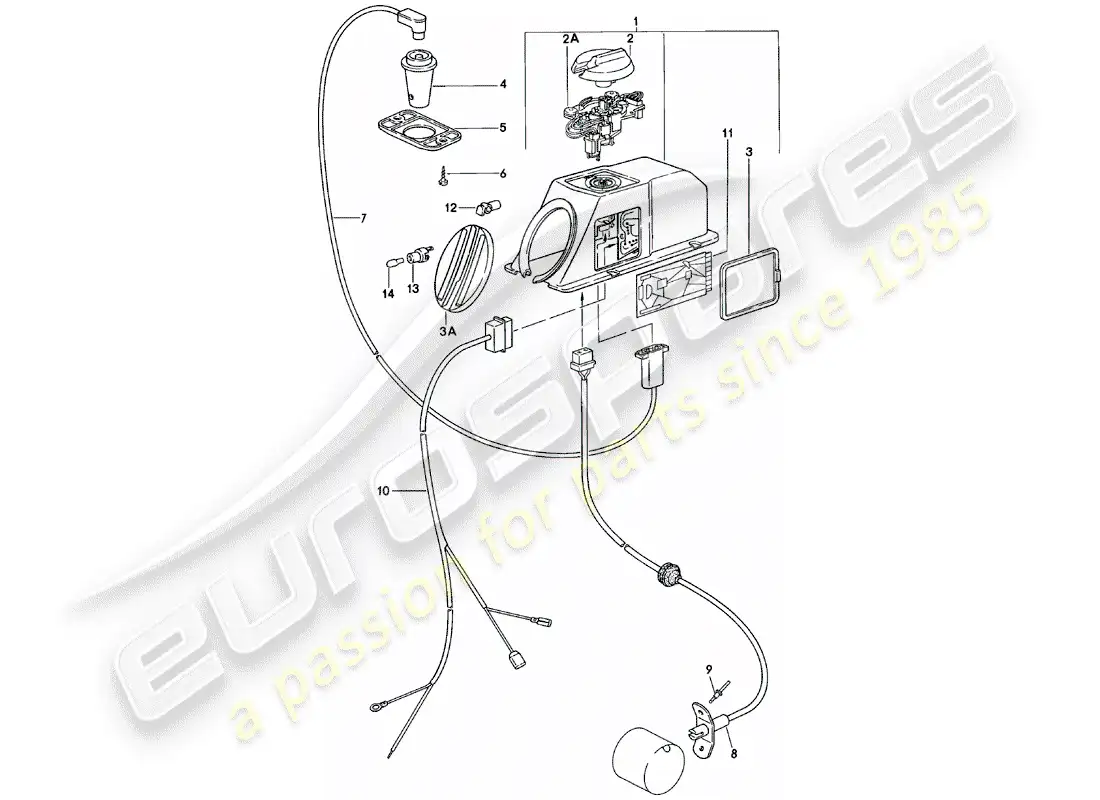 porsche 1981 (911) calentador - automático diagrama de piezas