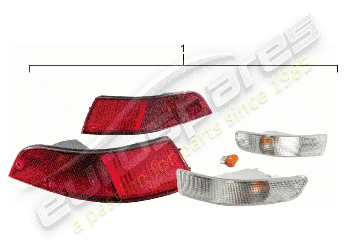 porsche 2015 (accessories) señal de giro - luz trasera diagrama de piezas