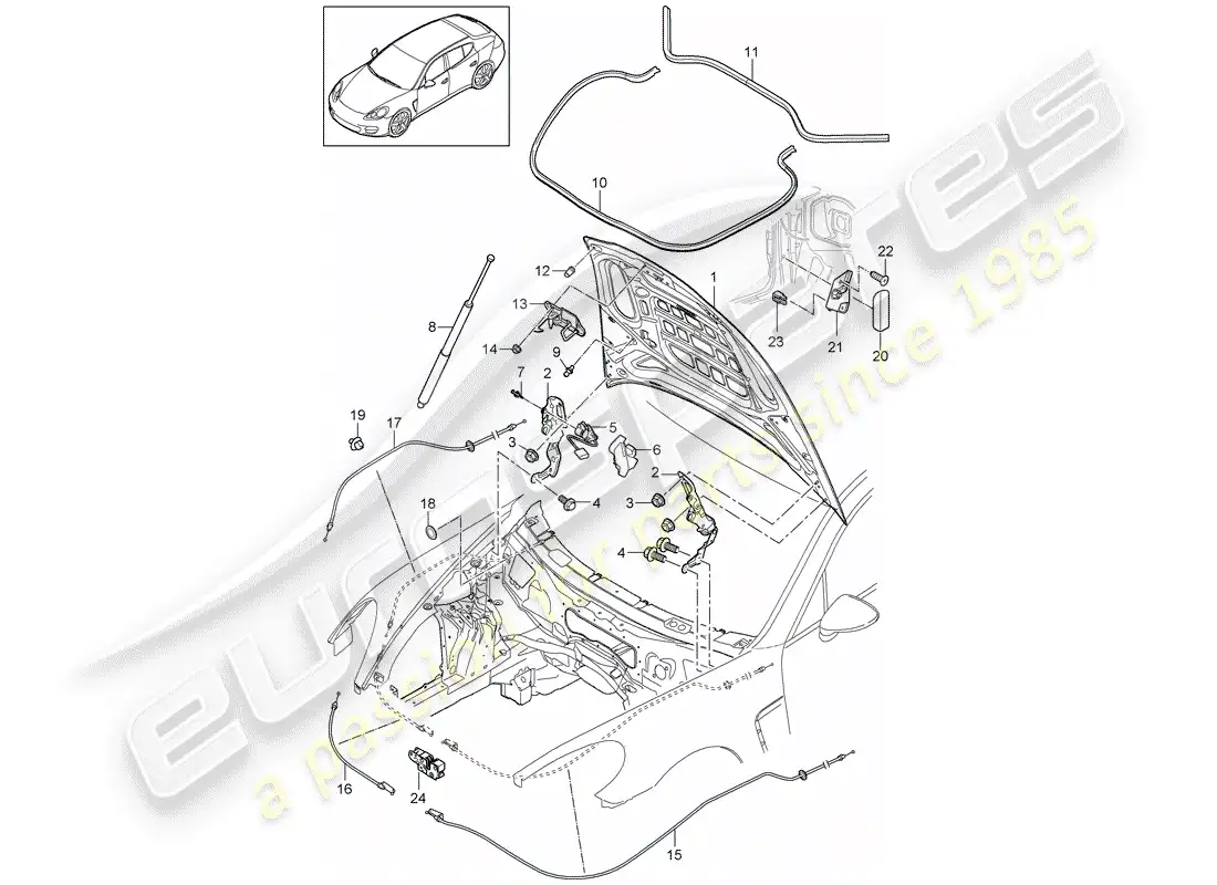 porsche 2015 (panamera 970) cubrir diagrama de piezas