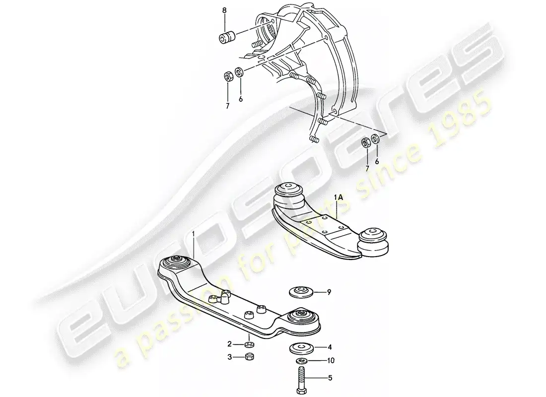 porsche 1987 (911) suspensión de la transmisión diagrama de piezas