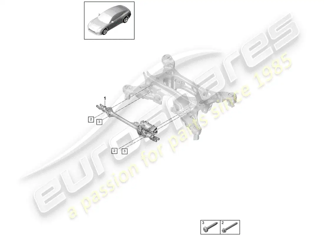 porsche 2017 (panamera 971-1) direccion diagrama de piezas